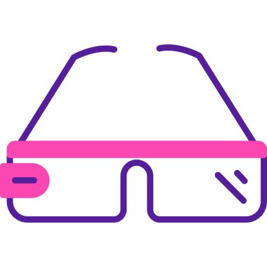 Sanal gözlüklü VR gözlükler. düz resimleme