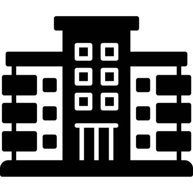 Bina. Web simgesi basit illüstrasyon