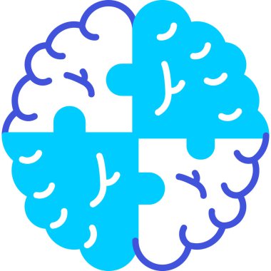 beyin ikonu vektör illüstrasyonu