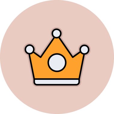 taç düz vektör simgesi