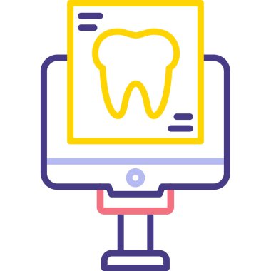 Diş bakımı modern simgesi, vektör illüstrasyonu