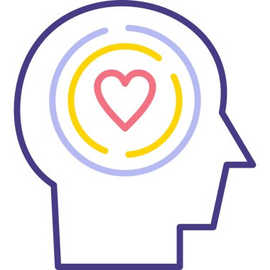 beyin kalp zihin simgesi