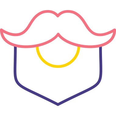 Şirin bir çizgi film simgesinin vektör çizimi