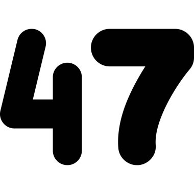 siyah numara 45 simgesi