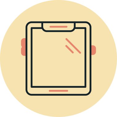 Tablet düz vektör simgesi
