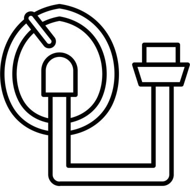 kablo kablo simgesi taslak biçimi