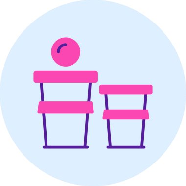 Modern kahve ikonunun vektör illüstrasyonu