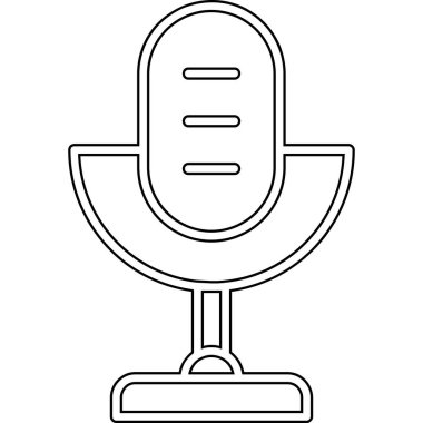 mikrofon simgesi. Web için mikrofon vektör simgelerinin özet çizimi