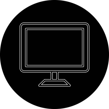 Bilgisayar monitörü. Basit simge