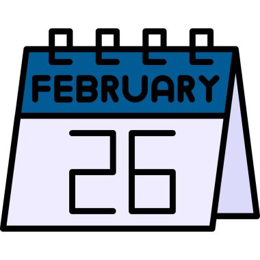 2 Şubat takvim simgesi tasarımı, takvim günü