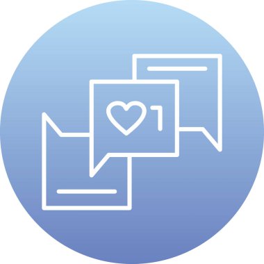 Modern kalp simgesinin vektör illüstrasyonu