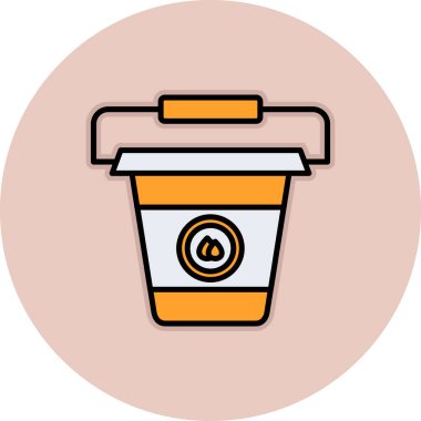 Bir kahve makinesi simgesinin vektör çizimi