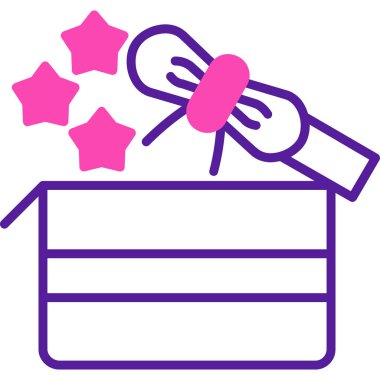 Hediye. Web simgesi basit illüstrasyon