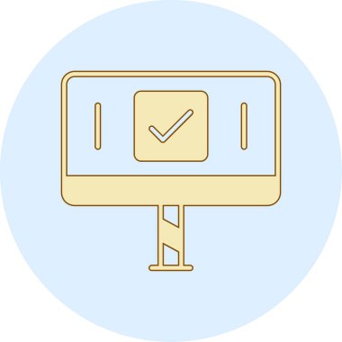 bilgisayar ekran simge vektör çizim