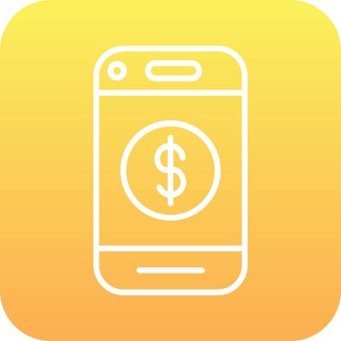 Akıllı telefon simgesiyle dolar mobil uygulaması