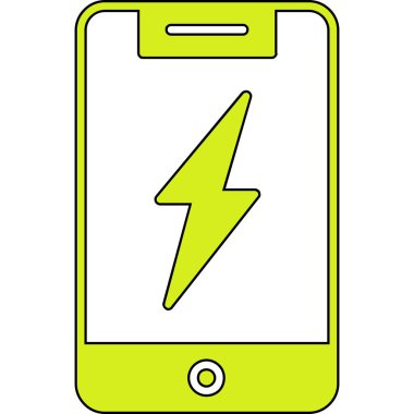 Yıldırım simgesi ile Smartphone