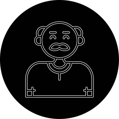 Çemberdeki bir adamın vektör çizimi