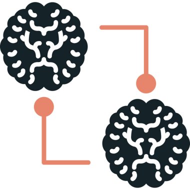 Beyin simgesi, vektör illüstrasyonu