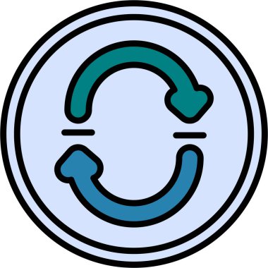 ok tazeleme simgesi tam taslak biçiminde