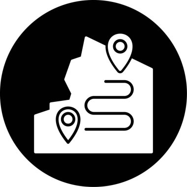 harita simgesi vektör illüstrasyonu