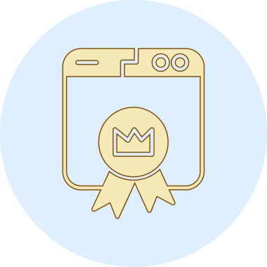 Rozet simge vektör çizim