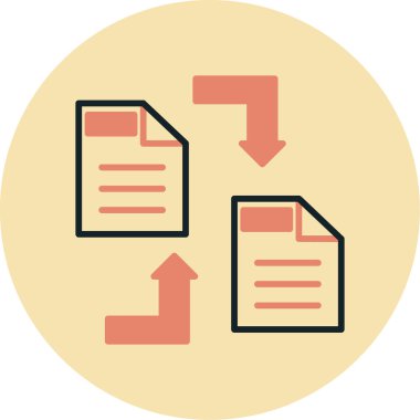 Belge. Web simgesi vektör illüstrasyonu