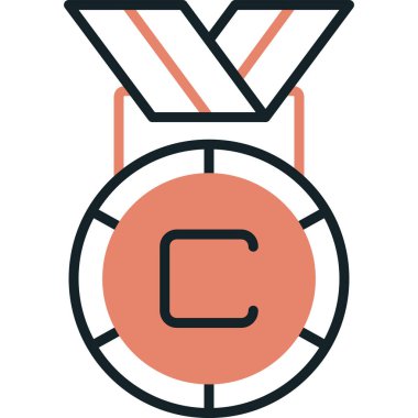 Madalya. Web simgesi basit illüstrasyon