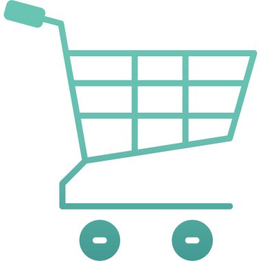 Alışveriş arabası ikonu. vektör illüstrasyonu