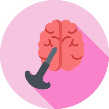 Beyin. Web simgesi basit illüstrasyon