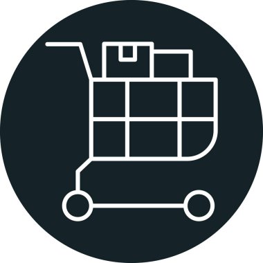 vektör alışveriş tramvayı simgesi