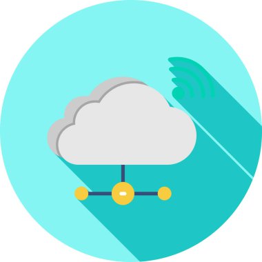 Bulut. Web simgesi basit illüstrasyon