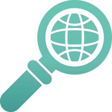 Büyüteç simgesini vektör çizim