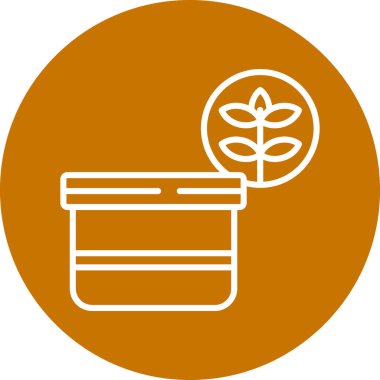 Bir pot simgesinin vektör illüstrasyonu