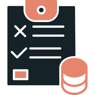 Kontrol listesi. Web simgesi basit illüstrasyon