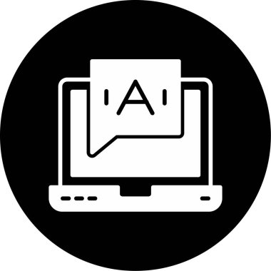 Çevirmen web simgesi, vektör çizim