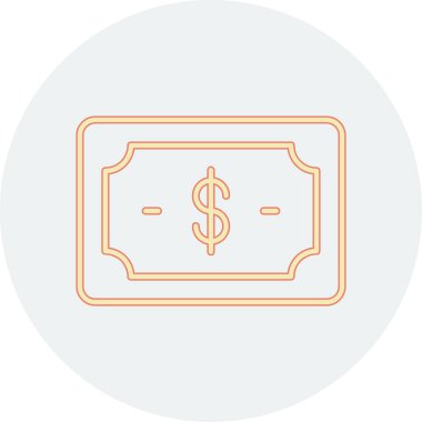 Dolar düz vektör simgesi