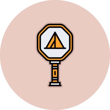 Yol işareti simgesinin vektör illüstrasyonu