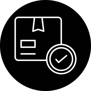 vektör glyph düz simgesini kontrol et