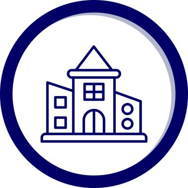 Ev. Web simgesi basit illüstrasyon