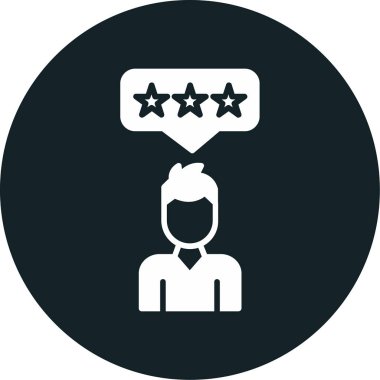 Müşteri derecelendirme vektörü simgesi