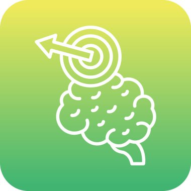 Beyin. Web simgesi basit illüstrasyon