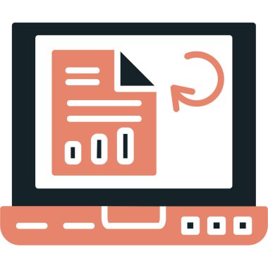 Bilgisayar. Web simgesi basit illüstrasyon