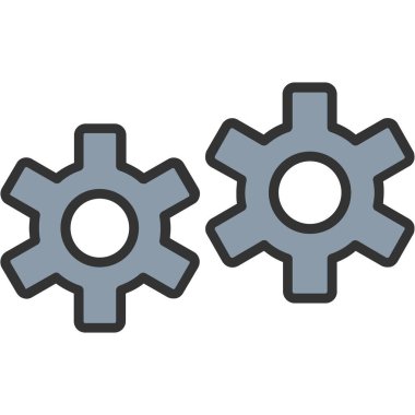 Dişliler. Web simgesi basit illüstrasyon