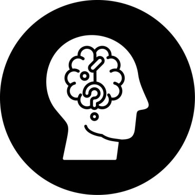 beyin ikonu vektör illüstrasyonu