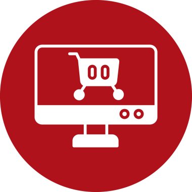 monitör simgesi, illüstrasyon, beyaz arkaplan üzerindeki vektör