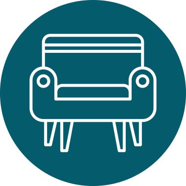 kanepe ikonu vektör illüstrasyonu