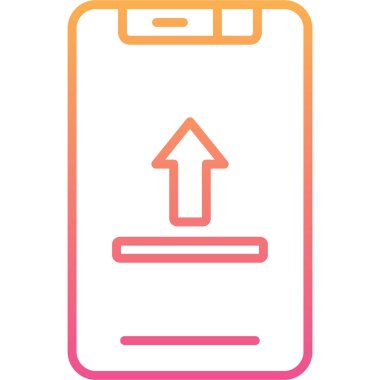 cep telefonu simgesi vektörü. İnce çizgi işareti. izole edilmiş sınır sembolü çizimi