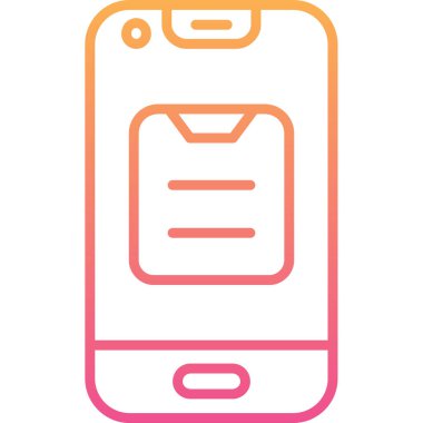 Akıllı telefon. Web simgesi basit illüstrasyon