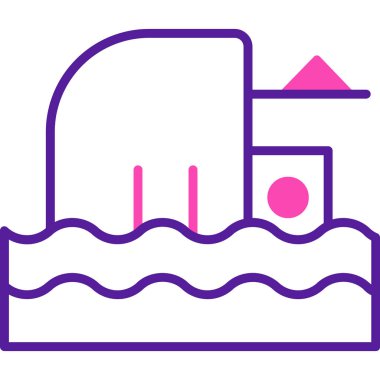 Su. Web simgesi basit illüstrasyon