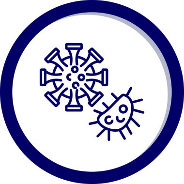 Bir virüs simgesinin vektör illüstrasyonu